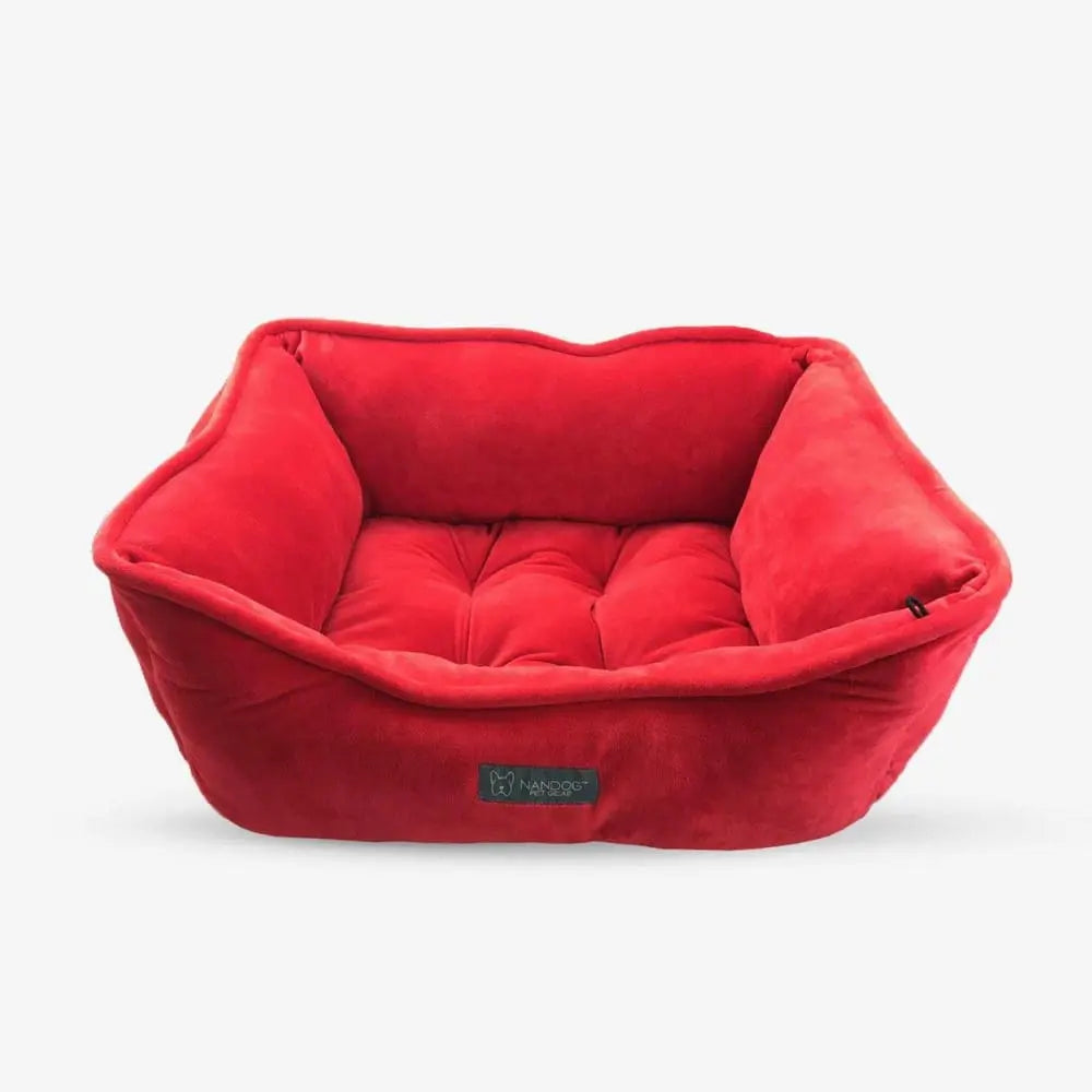 Reversible Red Velvet Micro Plush Pet Beds Nandog Pet Gear WP