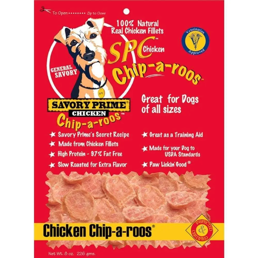 Savory Prime Chicken Chip-a-Roos Dog Treat 8 oz Savory Prime CPD