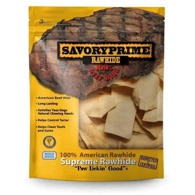 Savory Prime Rawhide Chips Chicken Dog Treats 1 lb Savory Prime CPD