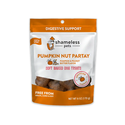 Shameless Pets Pumpkin Nut Par-tay Soft Baked Dog Treats Shameless Pets