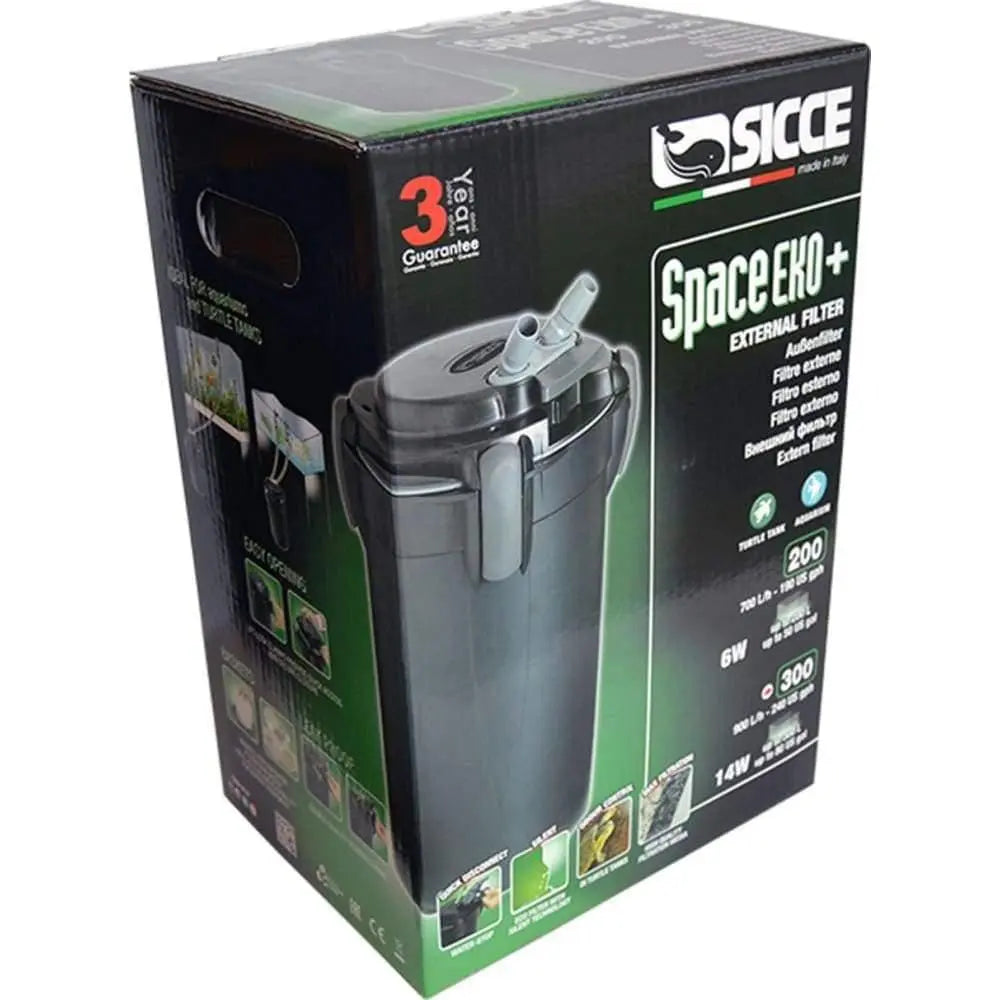 Sicce SPACE EKO 200 Canister Filter - up to 50 gallon aquariums - 190 GPH 1ea Sicce CPD