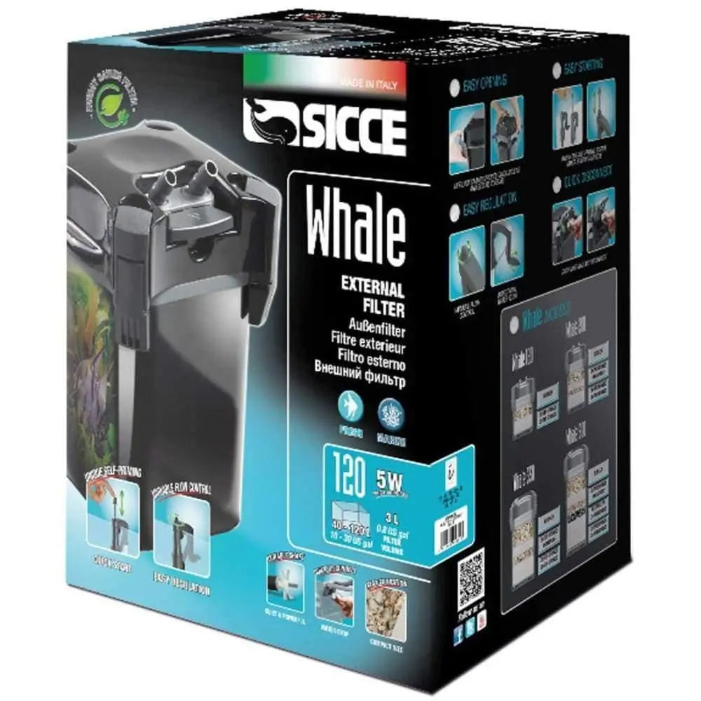 Sicce WHALE 120 Canister Filter - up to 30 gallon aquariums - 140 GPH Sicce CPD