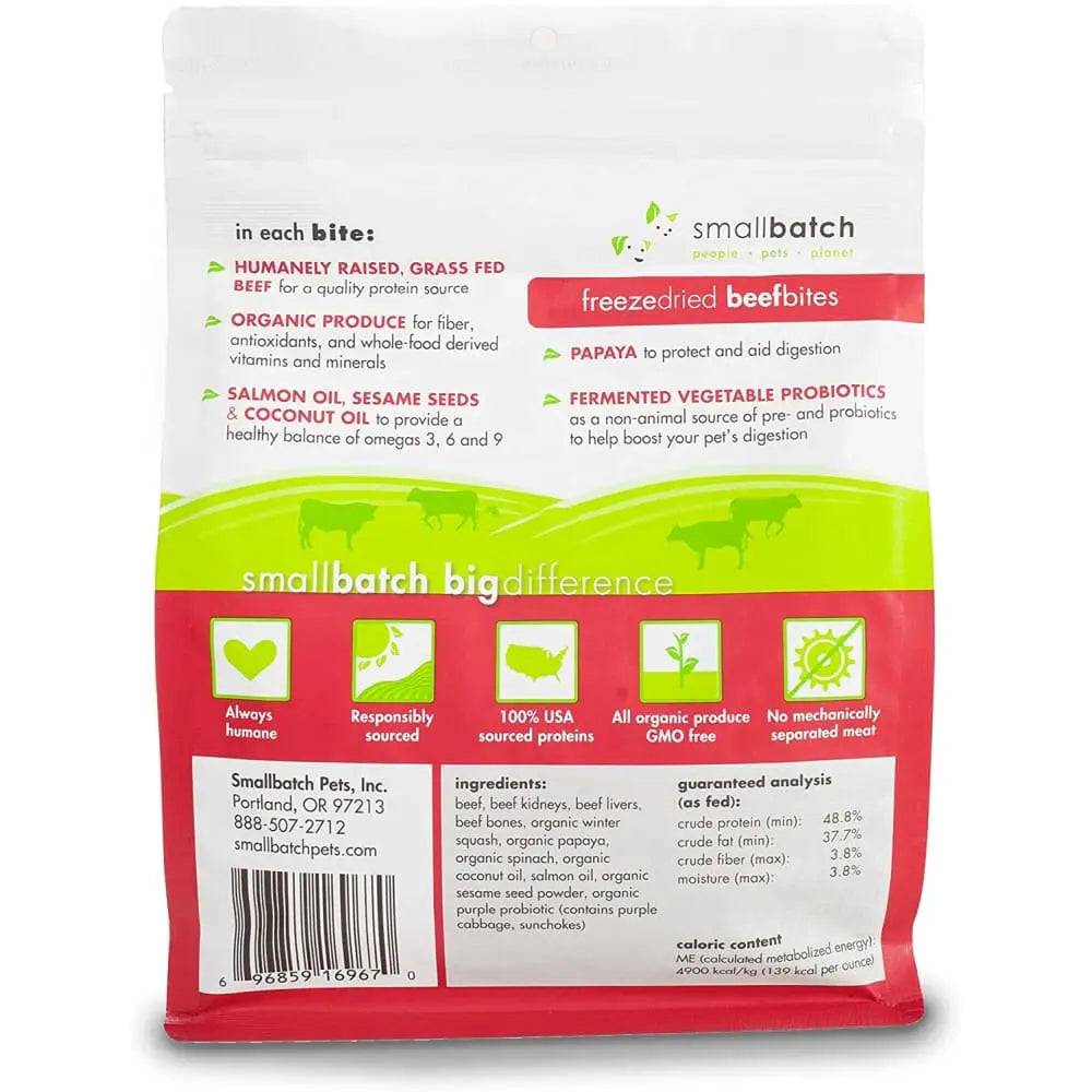 Smallbatch Pets Freeze-Dried Beef Bites for Dogs & Cats, 7 oz, Smallbatch Pets