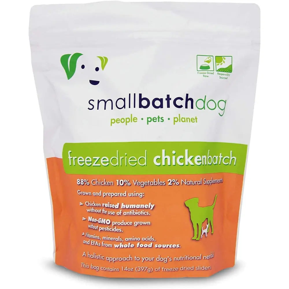 Smallbatch Pets Freeze-Dried Premium Raw Food Diet for Dogs, Chicken Sliders Dog Food Smallbatch