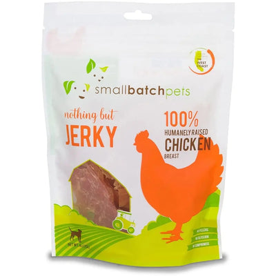 Smallbatch Pets Premium Chicken Jerky Treat for Dogs and Cats, 4 oz Smallbatch Pets