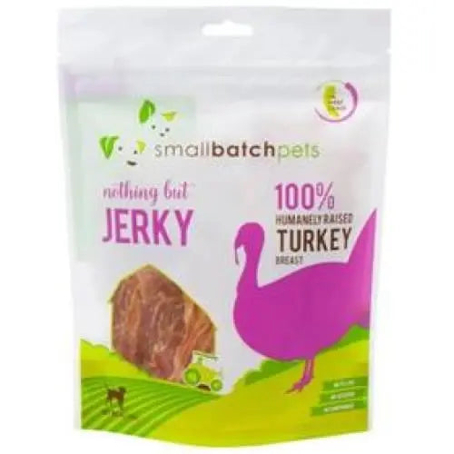 Smallbatch Pets Premium Turkey Jerky Treat for Dogs and Cats, 4 oz Smallbatch Pets