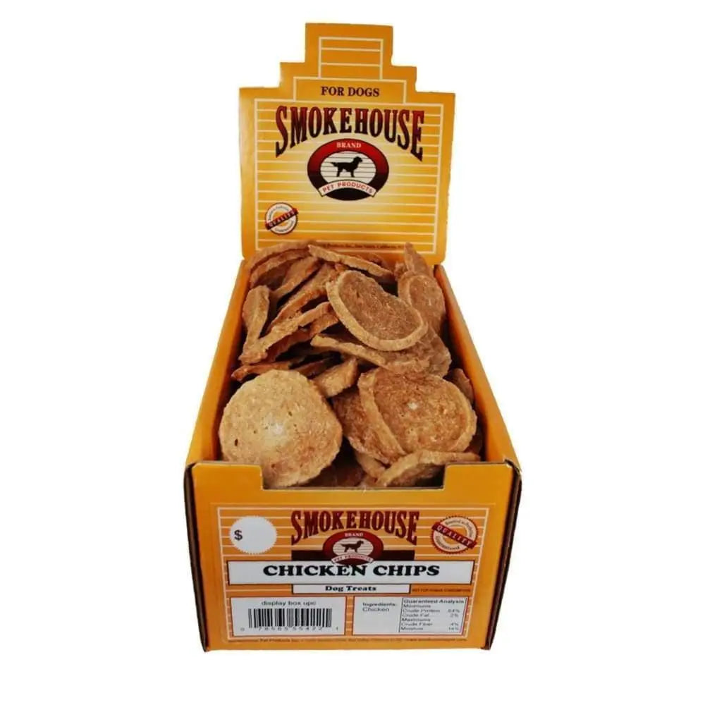 Smokehouse Chicken Chips Dog Treat 100ea/Large, 100 ct Smokehouse