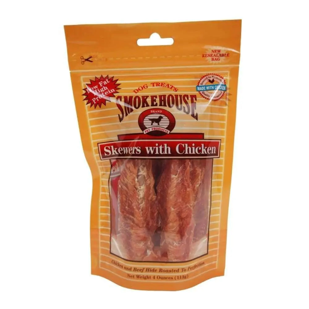 Smokehouse Chicken Skewers Dog Treats 4 oz Smokehouse