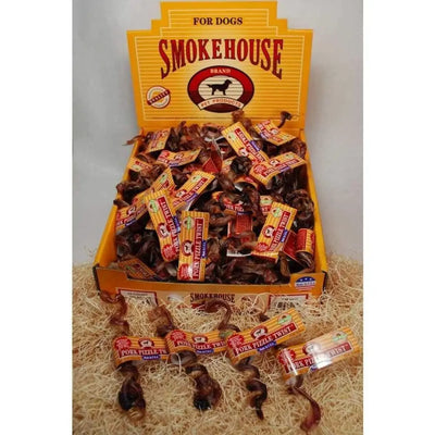 Smokehouse Porky USA Made Pizzle Twists Dog Chew Shelf Display Box 100ea/100 ct Smokehouse