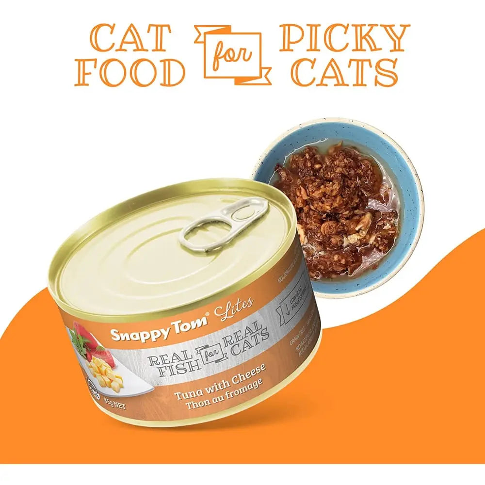 Snappy Tom Lites Tuna with Cheese Canned Cat Food Snappy Tom