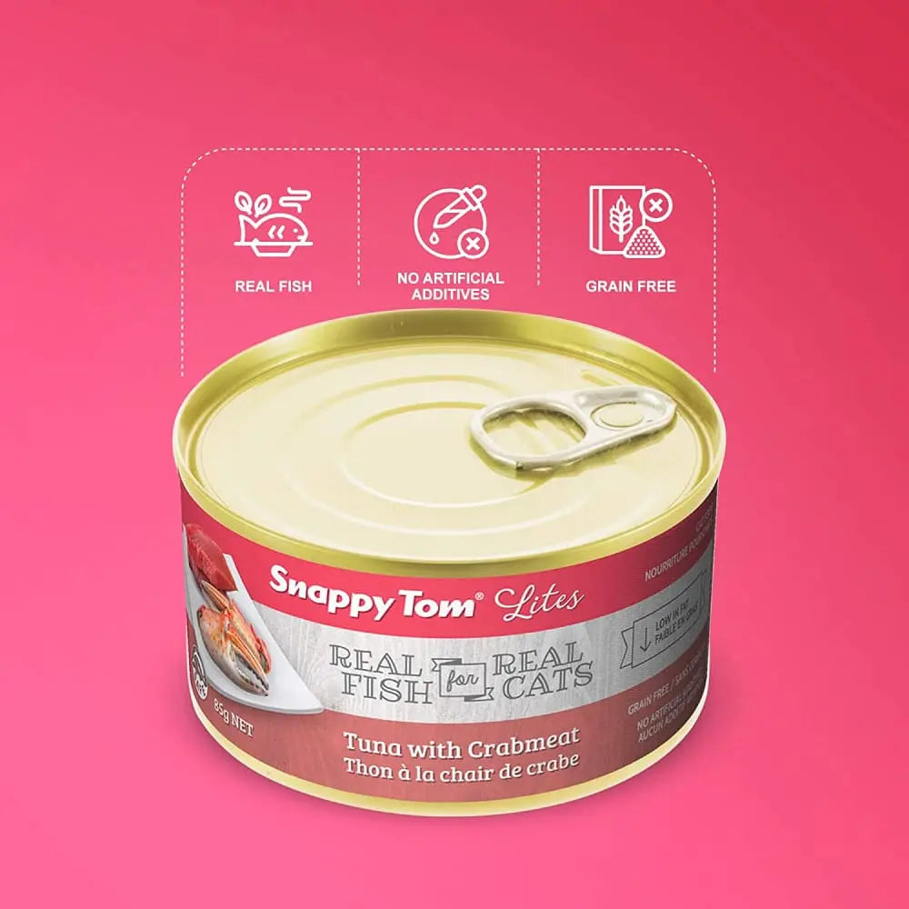 Snappy Tom Lites Tuna with Crabmeat Canned Cat Food Snappy Tom