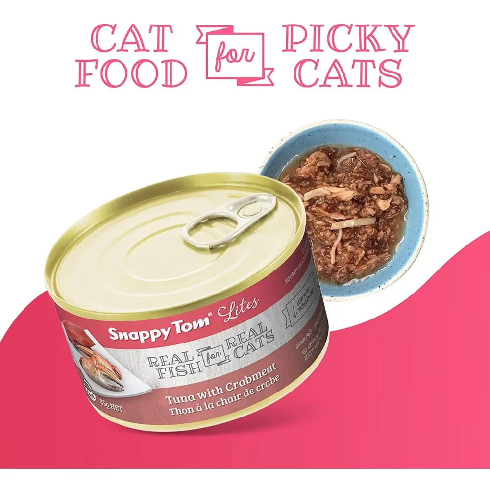 Snappy Tom Lites Tuna with Crabmeat Canned Cat Food Snappy Tom