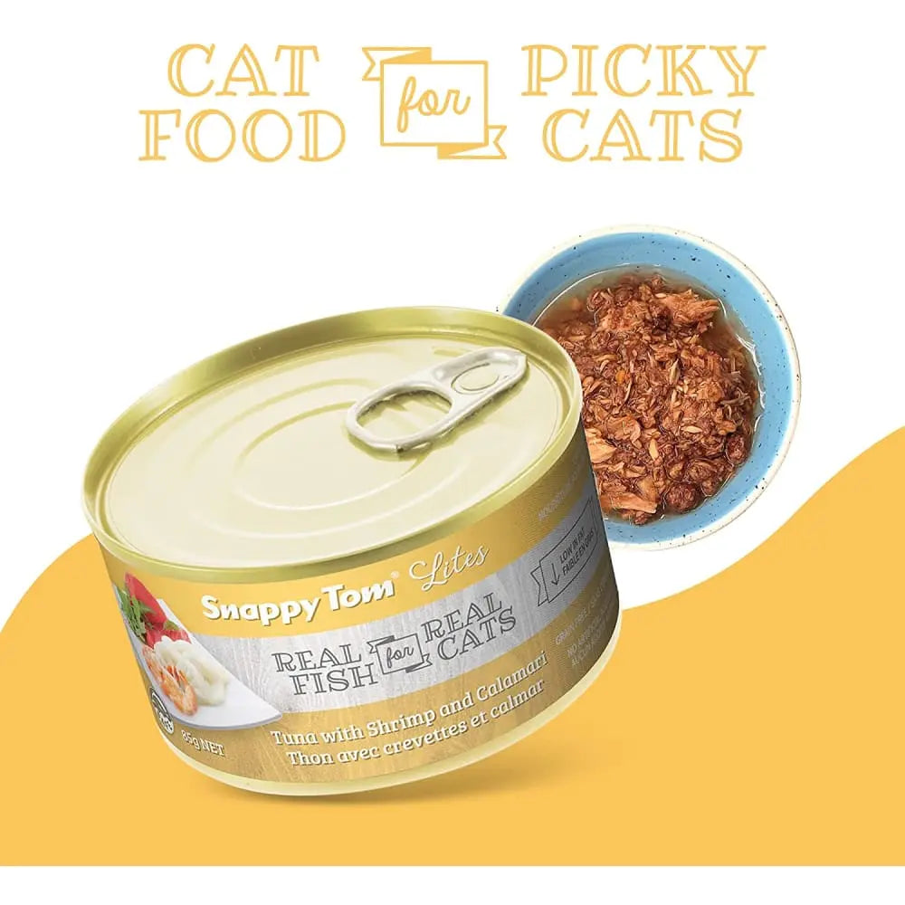 Snappy Tom Lites Tuna with Shrimp & Calamari Canned Cat Food Snappy Tom