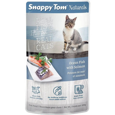 Snappy Tom Naturals Ocean Fish with Salmon Wet Cat Food 12/3.5oz Snappy Tom