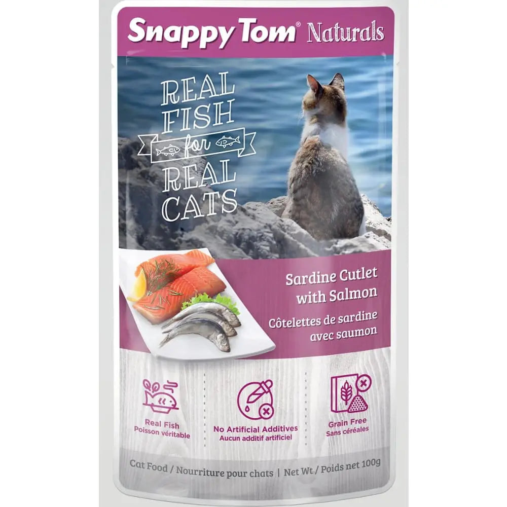 Snappy Tom Naturals Sardine Cutlet with Salmon Wet Cat Food Snappy Tom