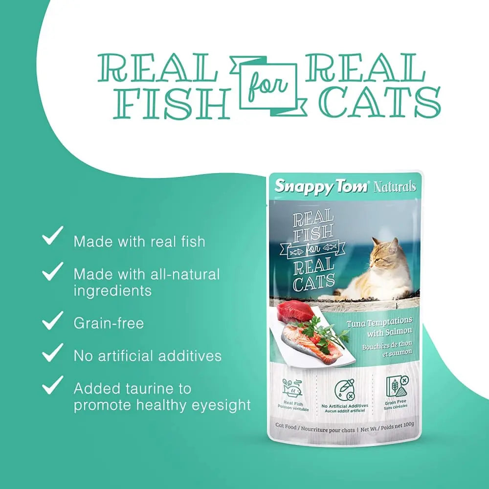 Snappy Tom Naturals Tuna Temptations with Salmon Snappy Tom