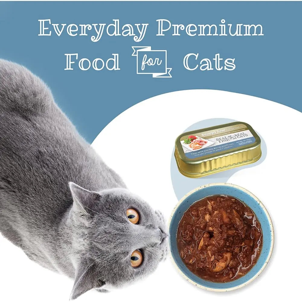 Snappy Tom Ultimates Fresh Tuna with Chicken Breast and Prawn Canned Cat Food 12/3oz Snappy Tom