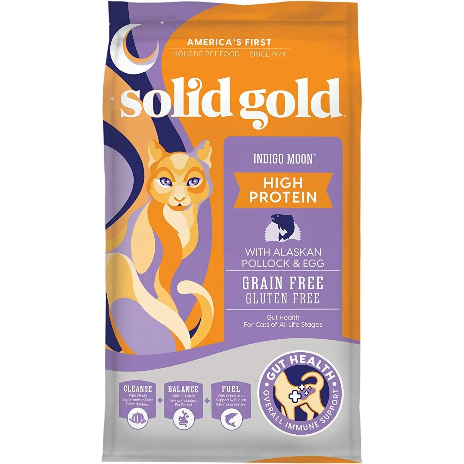 Solid Gold Indigo Moon Grain Free Alaskan Pollack & Eggs High Protien Cat Food Solid Gold