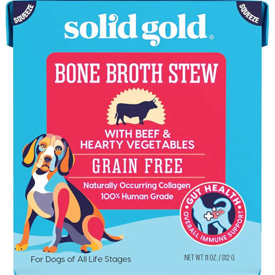 Solid Gold® Bone Broth Stew Beef & Heaty Vegetables for Dogs 11oz Solid Gold