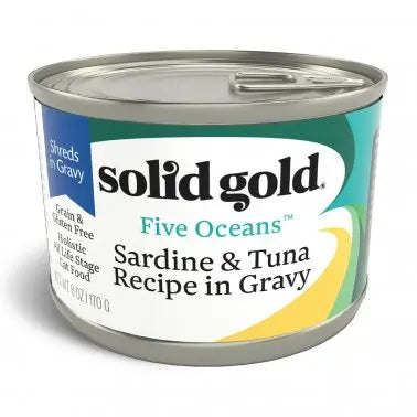 Solid Gold® Five Oceans Grain Free Sardine & Tuna Recipe in Gravy Cat Food Solid Gold