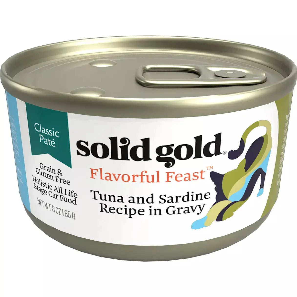 Solid Gold® Five Oceans Sardine & Tuna Recipe Shreds in Gravy Cat Food 3oz case of 24 Solid Gold