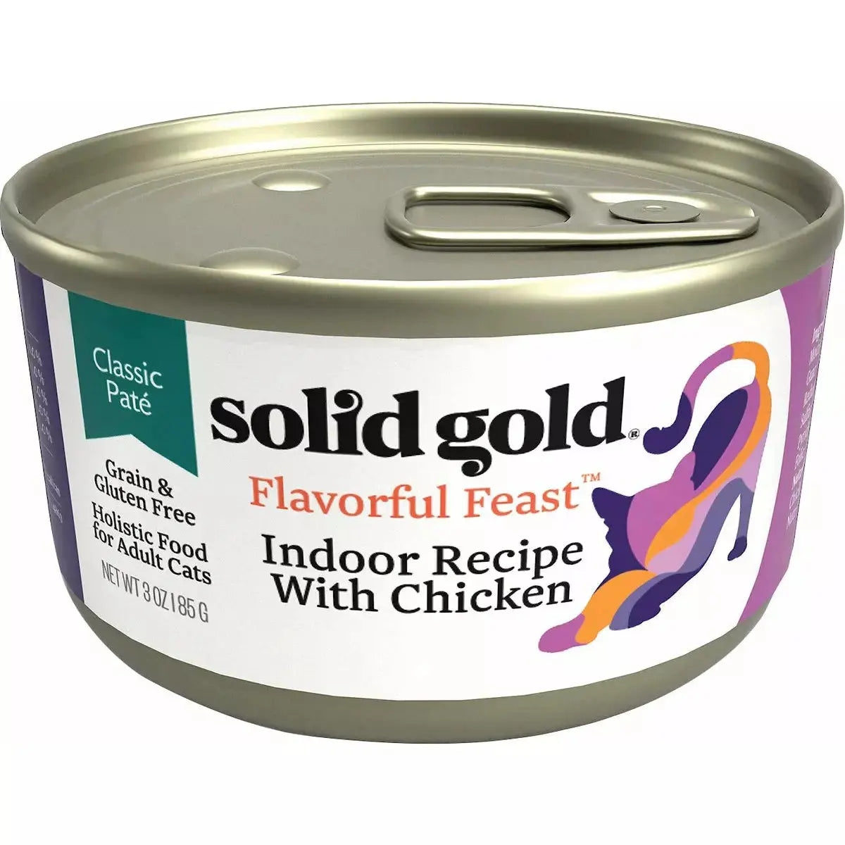 Solid Gold® Flavorful Feast Grain Free Indoor Recipe with Chicken Cat Food 3oz case of 24 Solid Gold