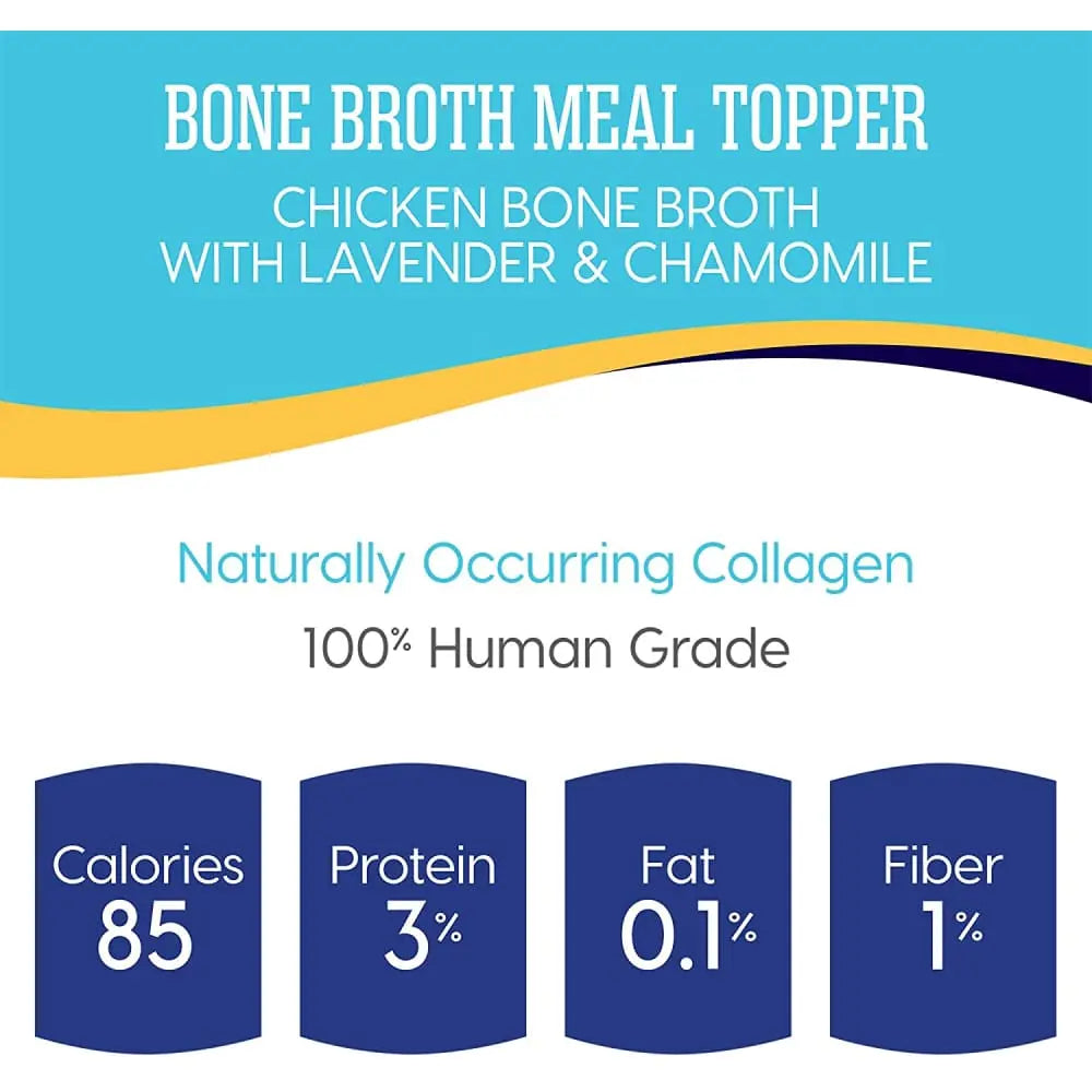 Solid Gold® Grain Free Chicken Bone Broth with Lavender & Chamomile Dog Meal Topper 8 Oz Solid Gold