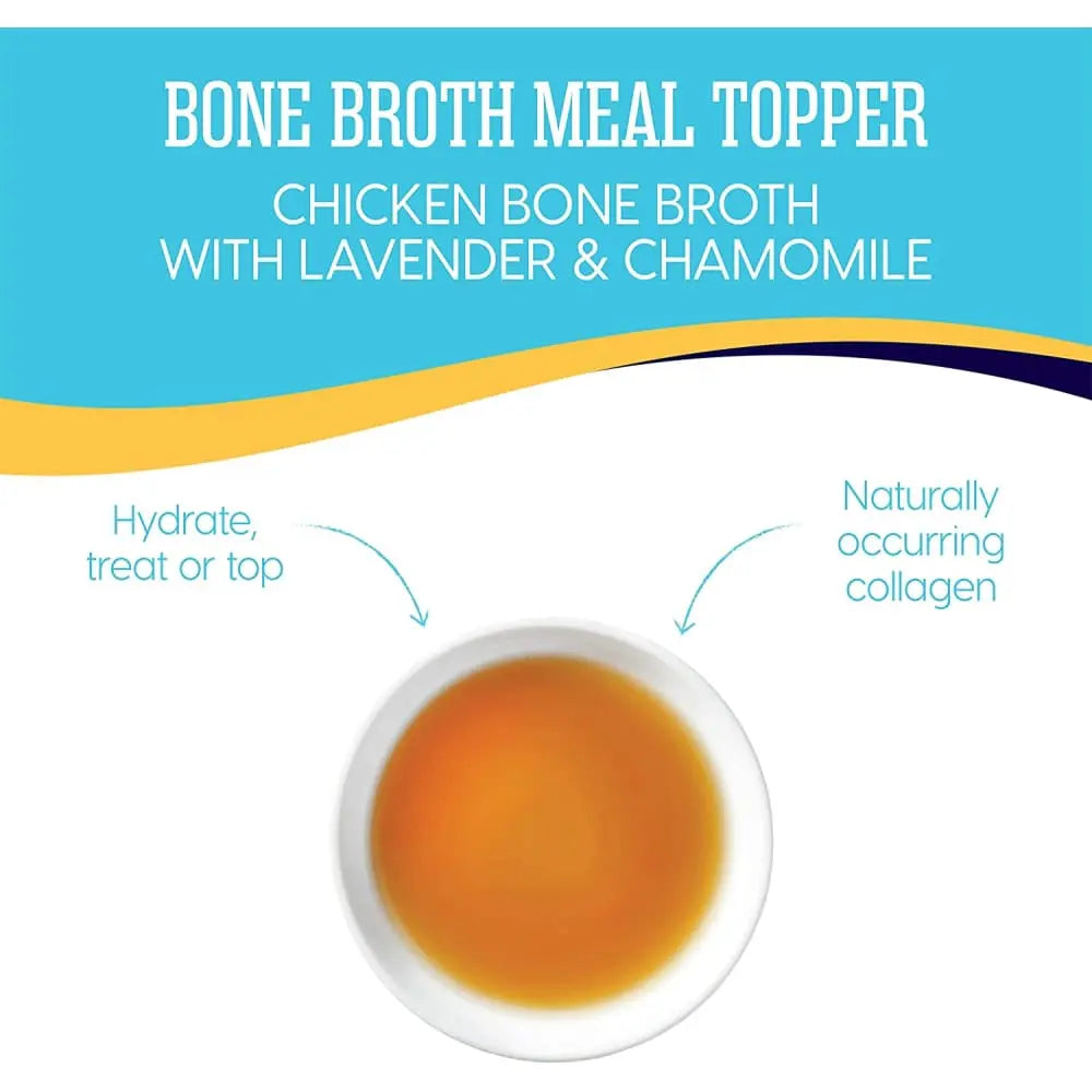 Solid Gold® Grain Free Chicken Bone Broth with Lavender & Chamomile Dog Meal Topper 8 Oz Solid Gold