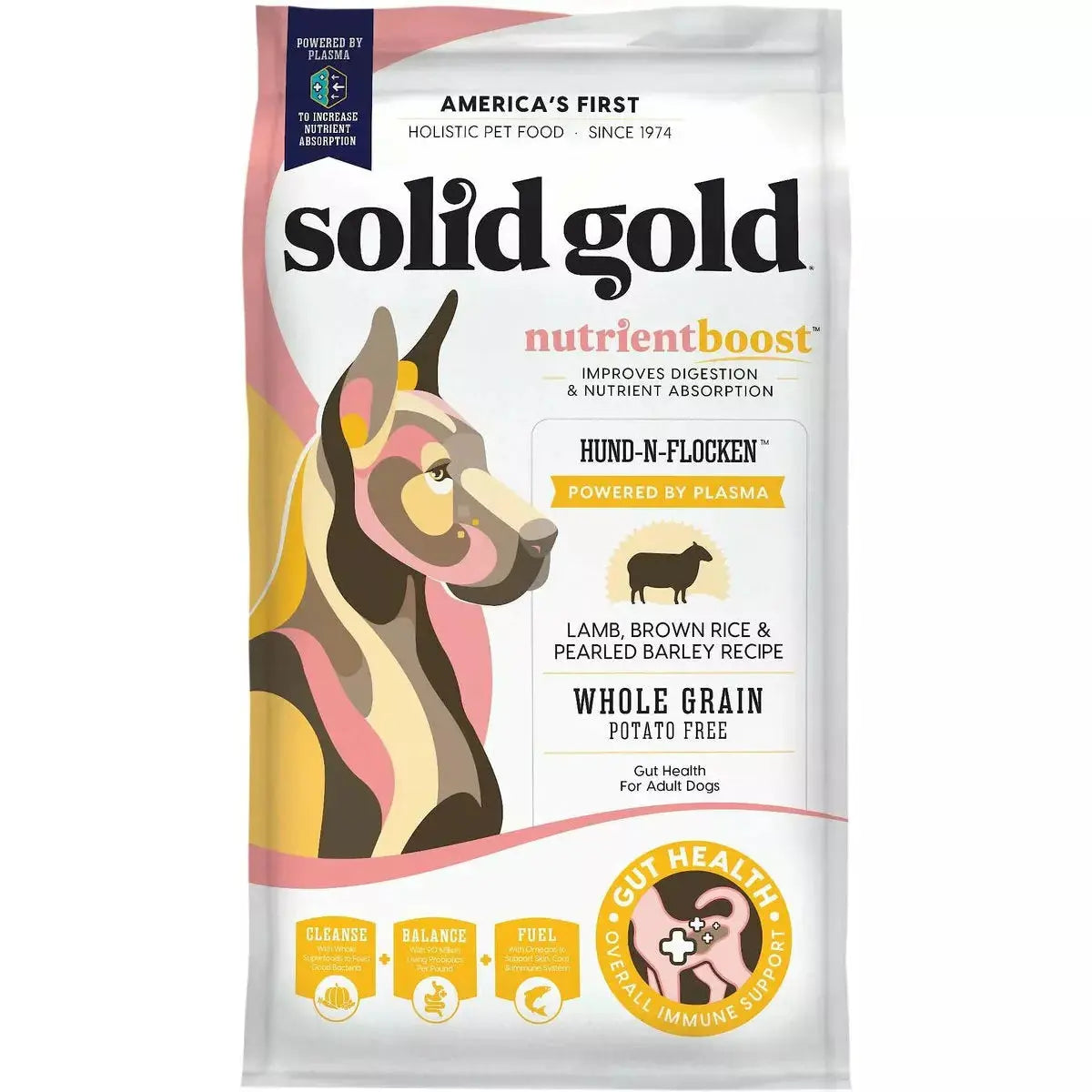 Solid Gold® Hund-N-Flocken Powered by Plasma Lamb, Brown Rice & Pearled Barley Dry Dog Food Solid Gold