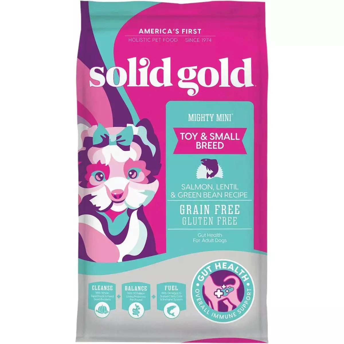 Solid Gold® Mighty Mini Grain Free Salmon, Lentil & Green Bean Recipe Weight Control Dog Food Solid Gold