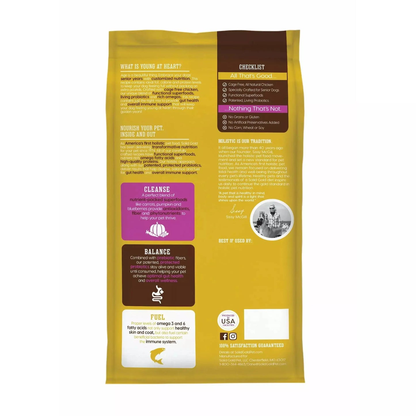 Solid Gold® Young at Heart Grain Free Chicken, Sweet Potato & Spinach Recipe Dog Food Solid Gold