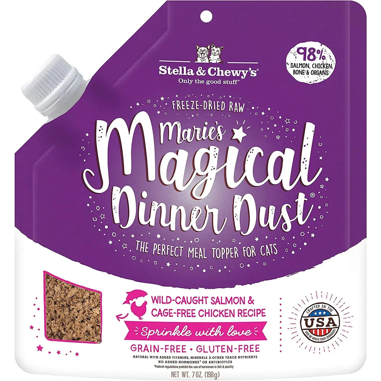 Stella & Chewys Cat Freeze-Dried Marie Magical Dinner Dust Salmon 7Oz Stella & Chewy's