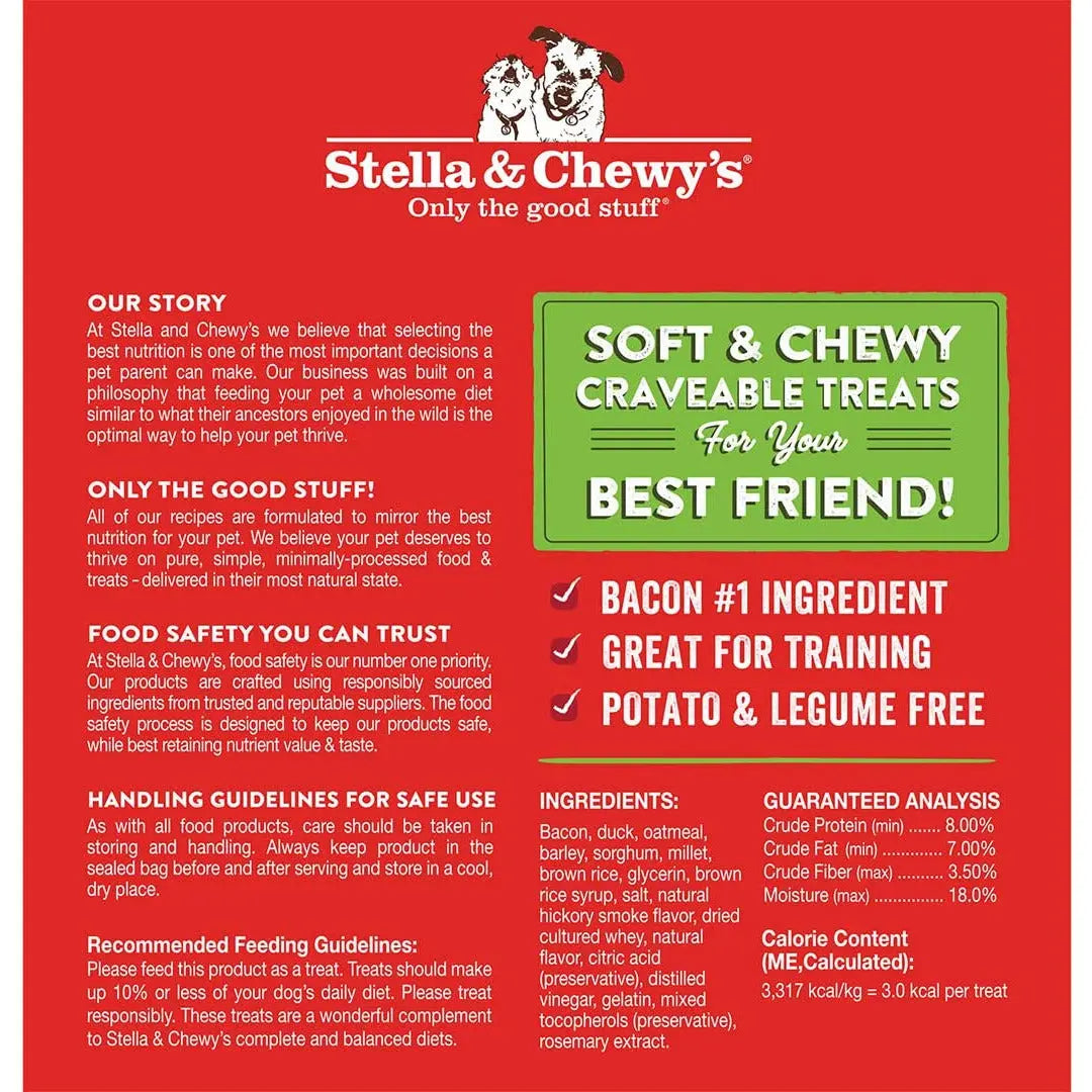 Stella & Chewys Dog Crav'N Bacon Bites Duck 8.25Oz Stella & Chewy's