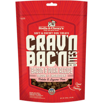 Stella & Chewys Dog Crav'N Bacon Bites Pork 8.25Oz Stella & Chewy's