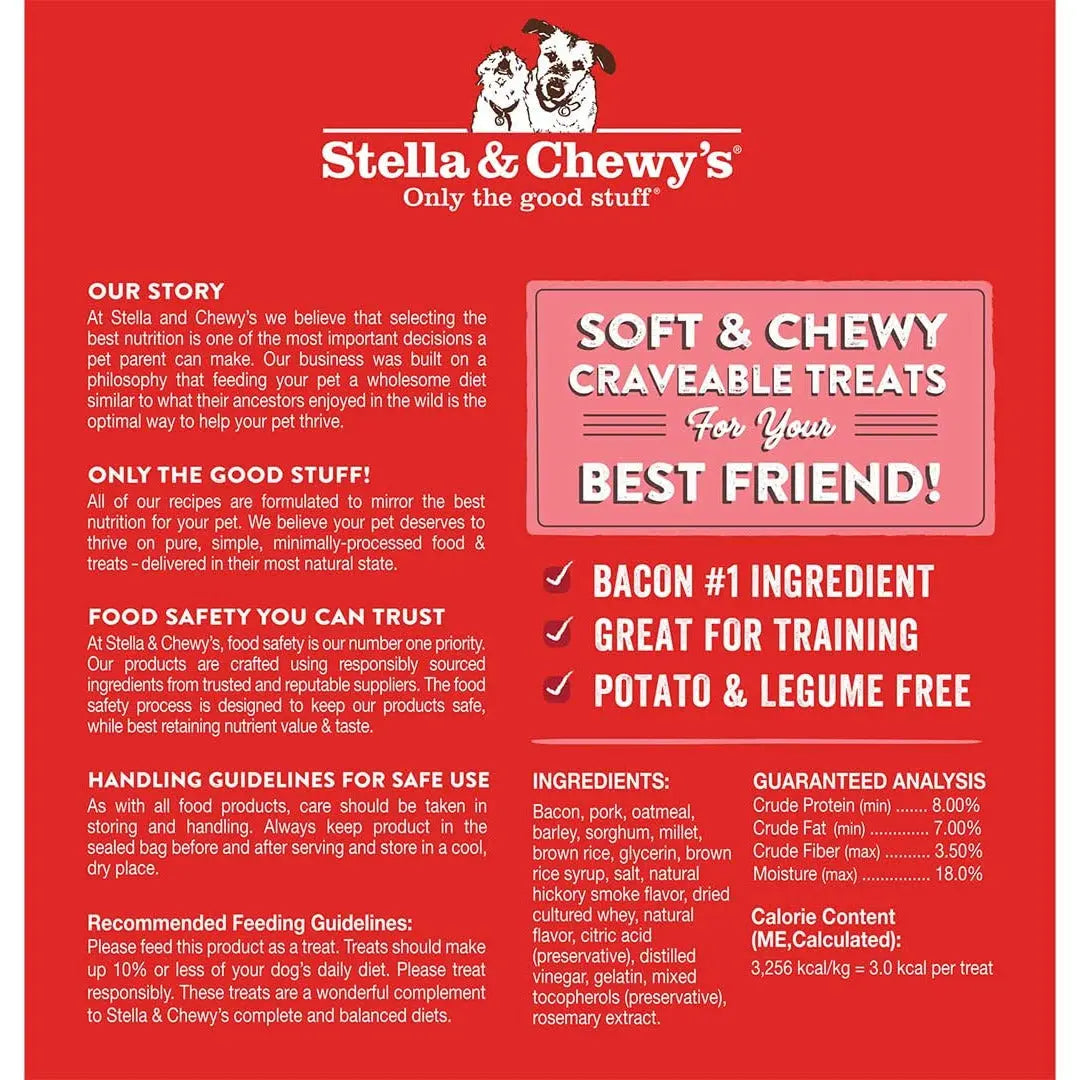 Stella & Chewys Dog Crav'N Bacon Bites Pork 8.25Oz Stella & Chewy's