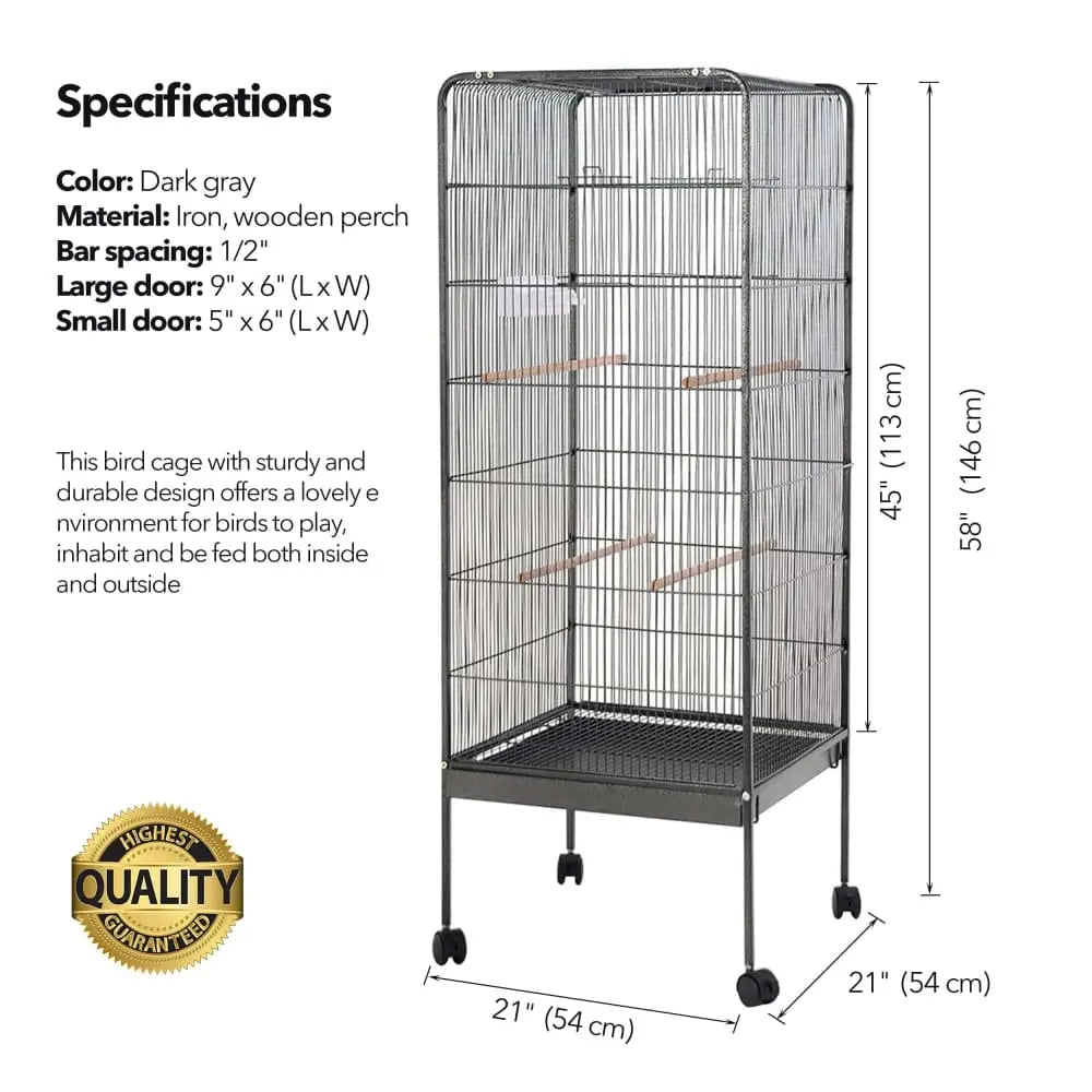 Talis 58 Large Bird Cage with Rolling Stand Talis Us Bird