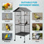 Talis 61 Large Bird Cage with Roof and Lockable Casters Stainless Steel BirdCage for Parrots, Talis Us Bird