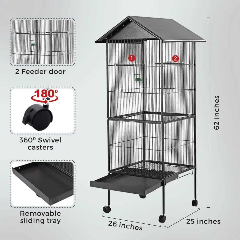 61*38*61cm Separated Grid Stackable Pigeon Cage Multi-Color Pet