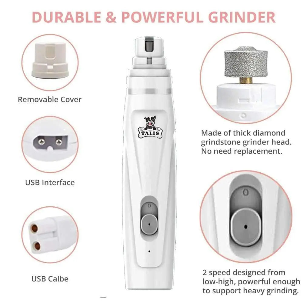 Talis Dog Nail Grinder and Electric Trimmer Hair Clippers Nail Kit for Cats, Dogs, Rabbits, Birds Talis Us