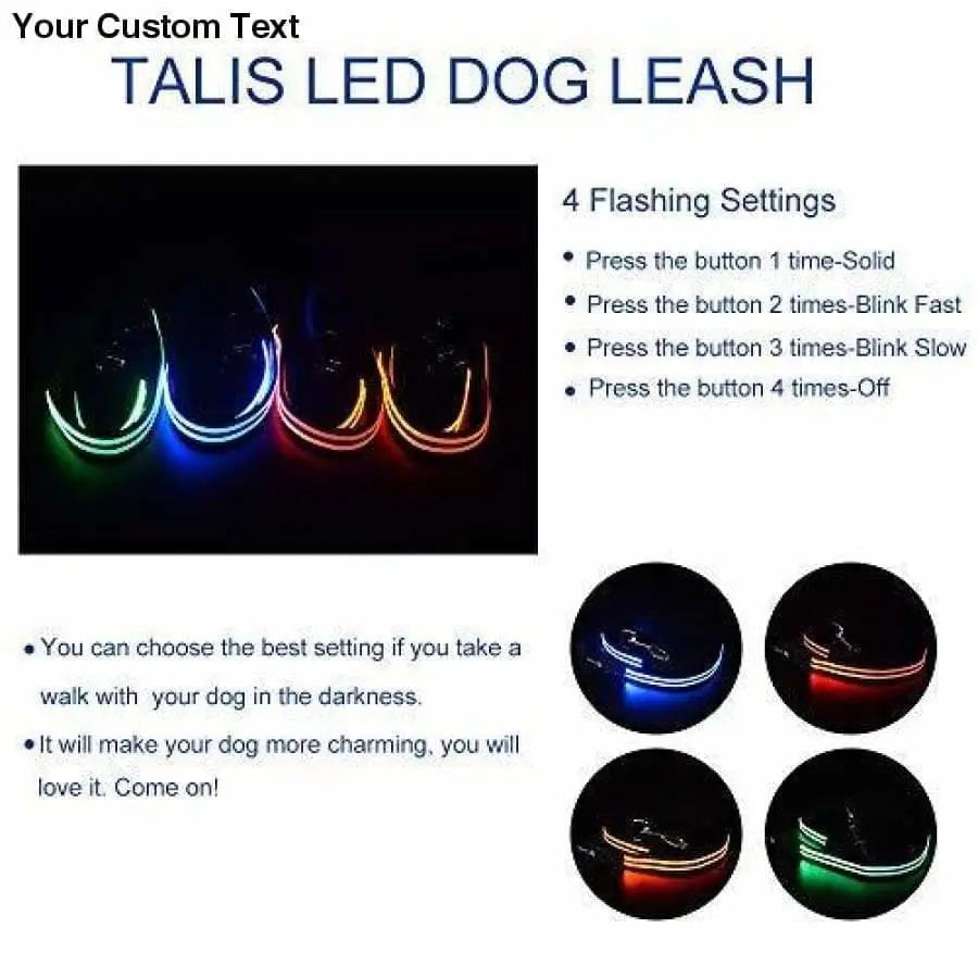 Talis LED Light-Up Dog Leash Talis Us