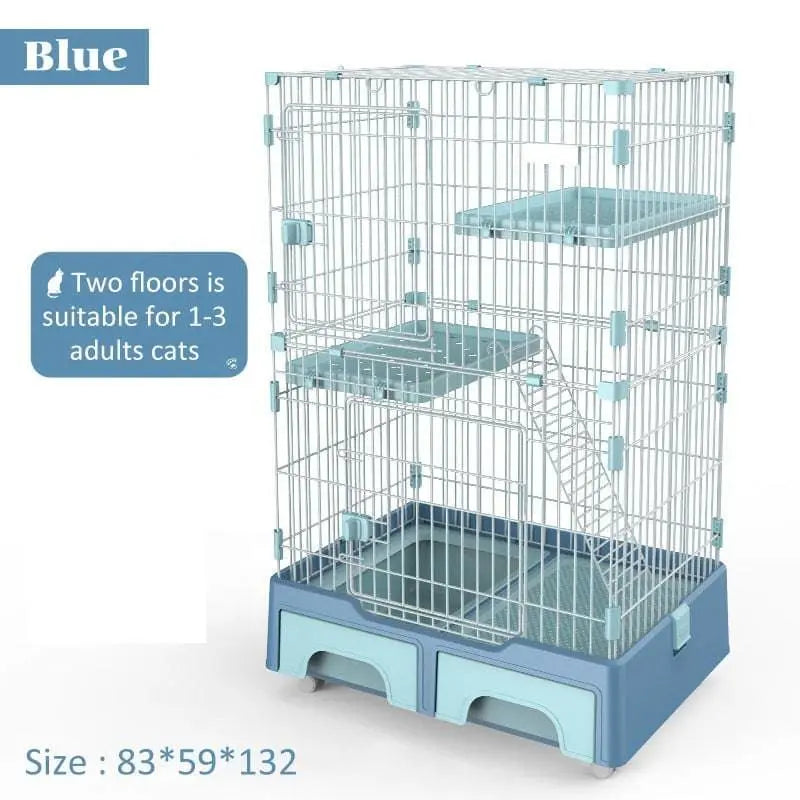 Talis Multifunctional 2 Door Large Removable Stainless Steel Wire Cat House Condo Cage with Talis Us