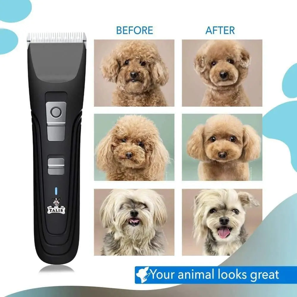 Talis Pet Fur Trimmer Battery Trimming Device Shaver Clippers Low Noise Professional Dog Cat Hair Trimmer Quiet Pet Clippers Dog Grooming Kit