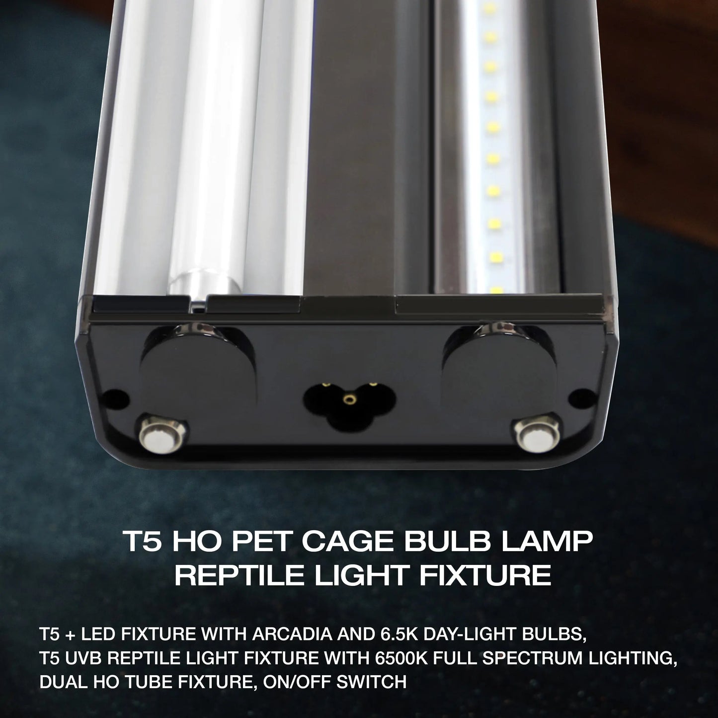 Talis-us Double Fixture with Arcadia Bulb & LED Bar HO T5 UVB – Talis Us
