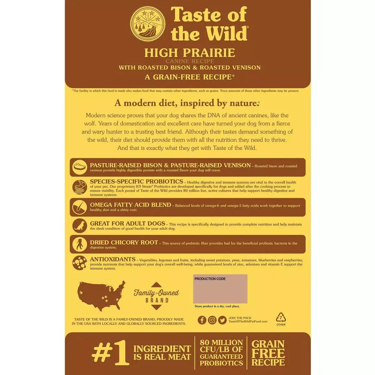 Taste of the Wild® High Prairie® Grain Free Roasted Bison & Roasted Venison Recipe Dog Food, Taste of the Wild®