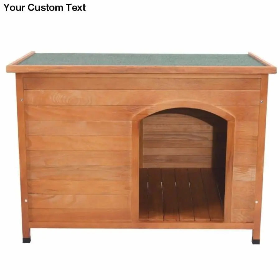 Tenozek Wood Pet Dog House Shelter Large Kennel Weather Resistant Wood Talis Us