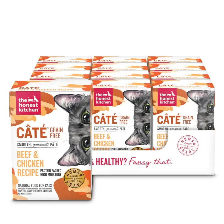The Honest Kitchen Cate Grain Free Beef & Chicken Pate Wet Cat Food 12/5.5oz The Honest Kitchen