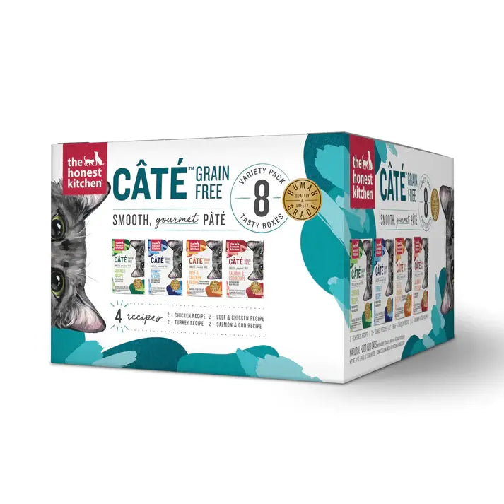 The Honest Kitchen Cate Grain Free Wet Cat Food Pate Variety Pack 8/5.5oz The Honest Kitchen