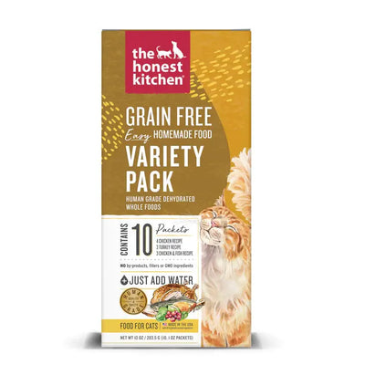 The Honest Kitchen Dehydrated Grain Free Cat Food Variety Pack 10/1oz The Honest Kitchen
