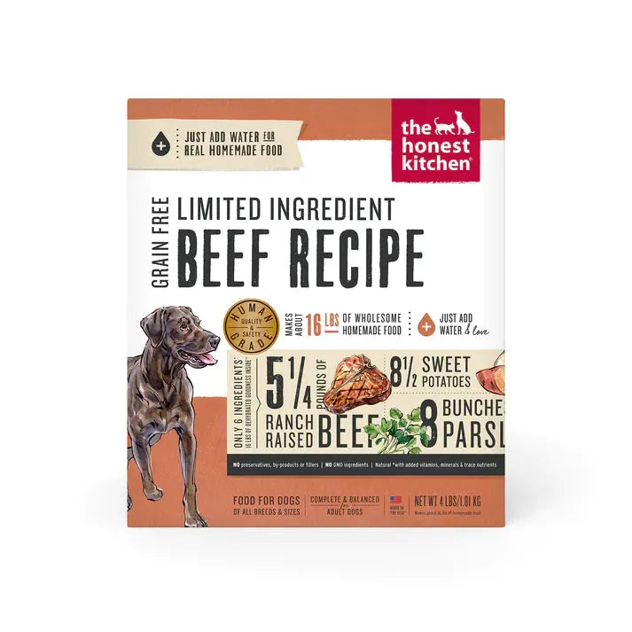The Honest Kitchen Dehydrated Limited Ingredient Beef Recipe Dog Food, The Honest Kitchen