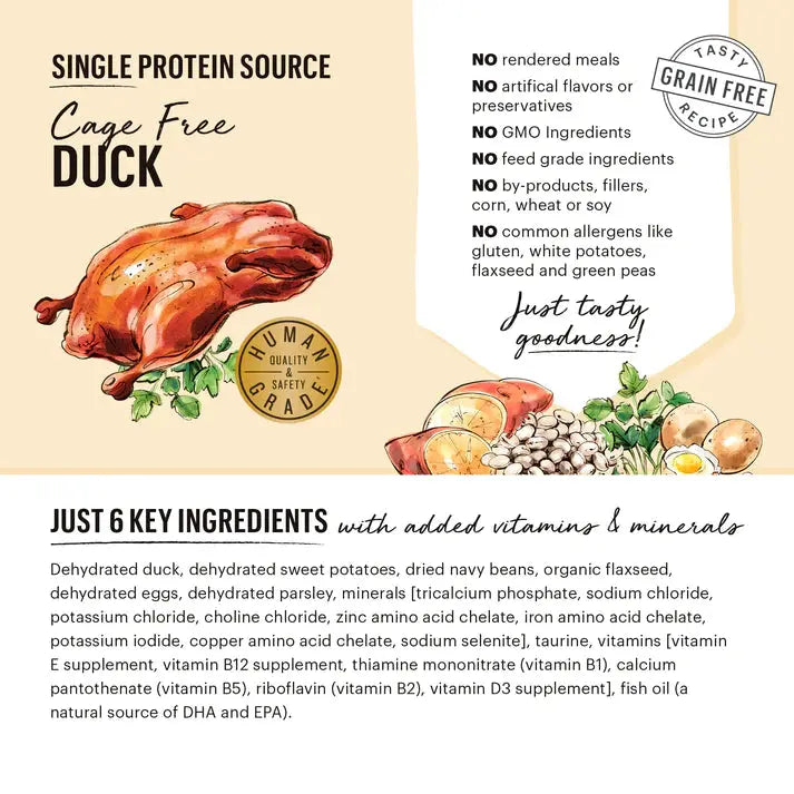 The Honest Kitchen Dehydrated Limited Ingredient Duck Recipe Dog Food, The Honest Kitchen